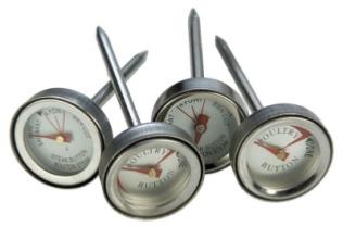 Grill Pro 4 Piece Individual Mini Meat Thermometer